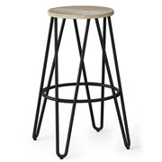 Simeon - Multifunctional Metal Stool With Wood Seat - R&R Furniture Gallery (Fountain Valley, CA)
