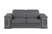 296 - Genuine Leather Loveseat - R&R Furniture Gallery (Fountain Valley, CA)