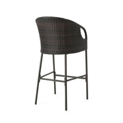 Outdoor 31" Rattan Barstools With Waterproof Cushions (Set of 2) - Multi Brown - R&R Furniture Gallery (Fountain Valley, CA)
