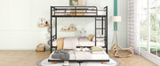 Steel construction bunk bed by DreamHaus with sturdy metal frame and ladder, designed for durable and space-saving bedroom sleeping arrangements.