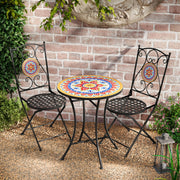 Lambert - Outdoor Chat Set - Black / Red - R&R Furniture Gallery (Fountain Valley, CA)