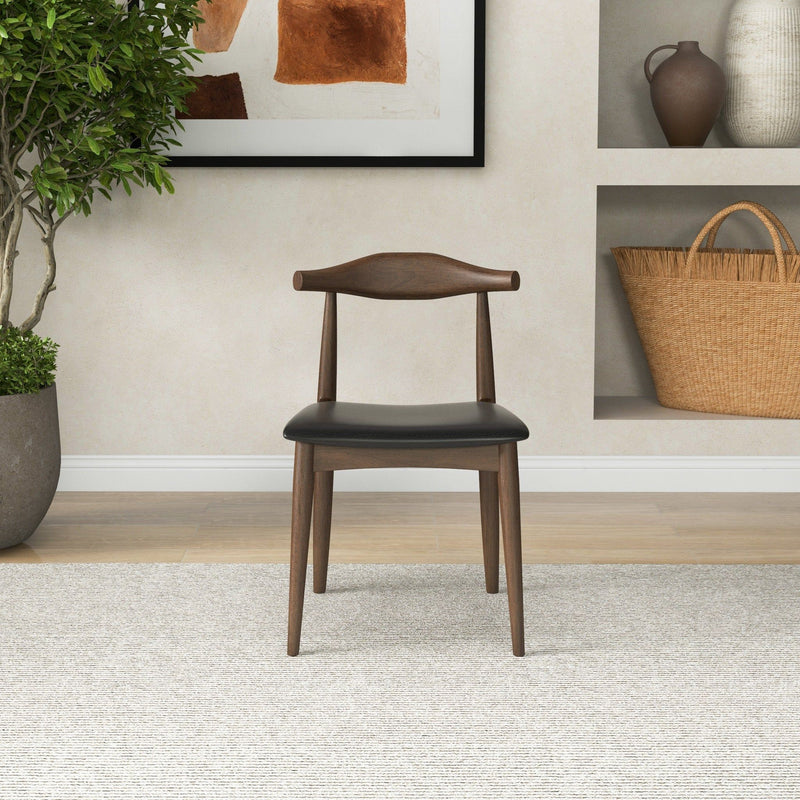 Destiny - Dining Chairs (Set of 2) - Black / Dark Brown - R&R Furniture Gallery (Fountain Valley, CA)