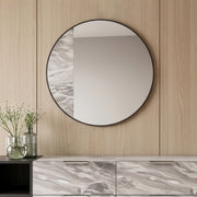 Maranello - Modern Grey Faux Marble Mirror — view 5