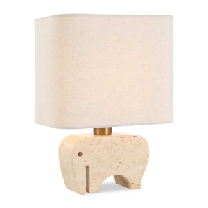 Tusk - Travertine Accent Lamp - Beige