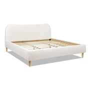 Roman - Curved Headboard Upholstered Platform Bed - R&R Furniture Gallery (Fountain Valley, CA)
