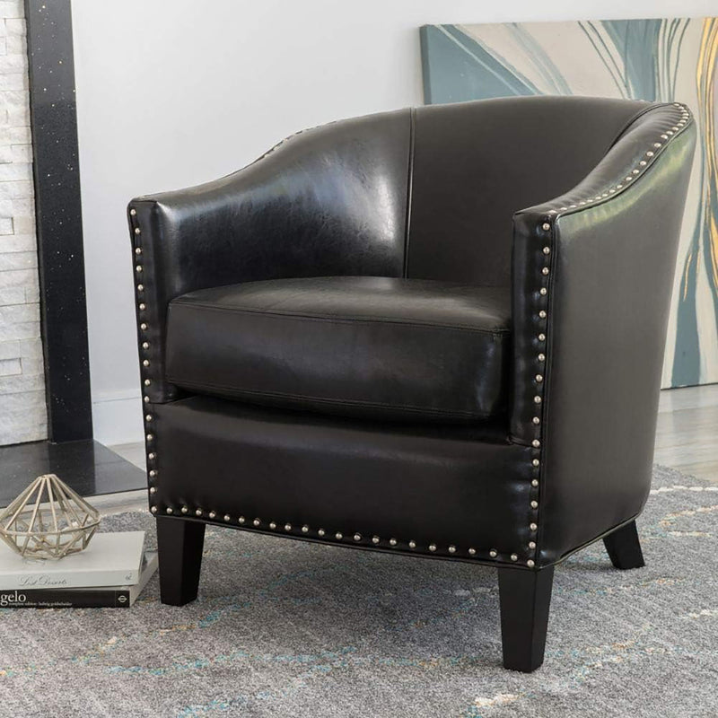 Enigmatica - Upholstered Club Chair With Nailhead Trim - R&R Furniture Gallery (Fountain Valley, CA)