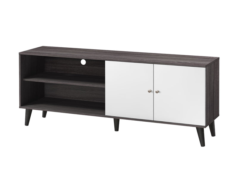 Amidon - TV Stand, With 2 Storage Shelves And 1 Cabinet - R&R Furniture Gallery (Fountain Valley, CA)