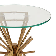 Table With Sunburst Design - Gold - R&R Furniture Gallery (Fountain Valley, CA)