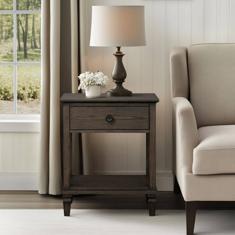 Victoria - Bedside Table With Drawer And Shelf - R&R Furniture Gallery (Fountain Valley, CA)