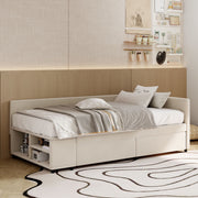 L Shaped Upholstered Platform Bed With Storage And Drawers - R&R Furniture Gallery (Fountain Valley, CA)