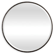 Black round wall mirror by Uttermost, featuring a sleek, modern design with a simple frame for contemporary decor.