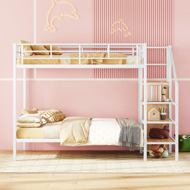 Bunk Bed With Lateral Storage Ladder And Wardrobe - R&R Furniture Gallery (Fountain Valley, CA)