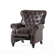 Contemporary Style Push Back Recliner With Button Tufted Stitching And Nailhead Trim - R&R Furniture Gallery (Fountain Valley, CA)
