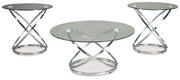 Hollynyx - Occasional Table Set (Set of 3) - Chrome Finish - R&R Furniture Gallery (Fountain Valley, CA)