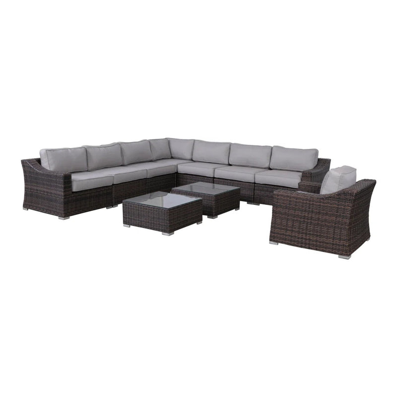 Outdoor Wicker Conversation Set With Cushions, All Weather - R&R Furniture Gallery (Fountain Valley, CA)