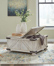 Carynhurst - Cocktail Table with Storage - Whitewash - R&R Furniture Gallery (Fountain Valley, CA)