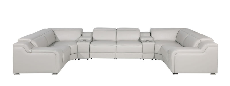 1116 - 8-Piece U-Shaped Sectional Sofa In With 2 Power Recliners & Power Headrests