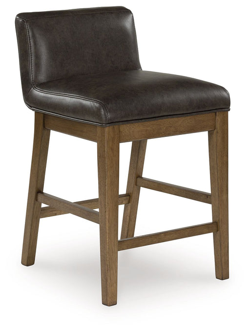 Cabalynn - Upholstered Barstool (Set of 2) - Two-tone Brown - R&R Furniture Gallery (Fountain Valley, CA)