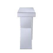 Noralie - Console Table, "V" Shape Pedestal - Mirrored & Faux Diamonds - R&R Furniture Gallery (Fountain Valley, CA)