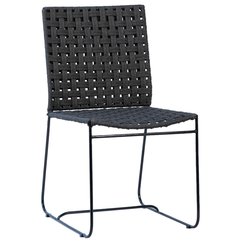 Forbes - Outdoor Dining Chair - Black And Charcoal