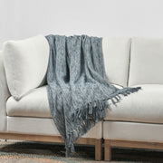 Throws - TC Sharma Throw - Denim Blue - R&R Furniture Gallery (Fountain Valley, CA)