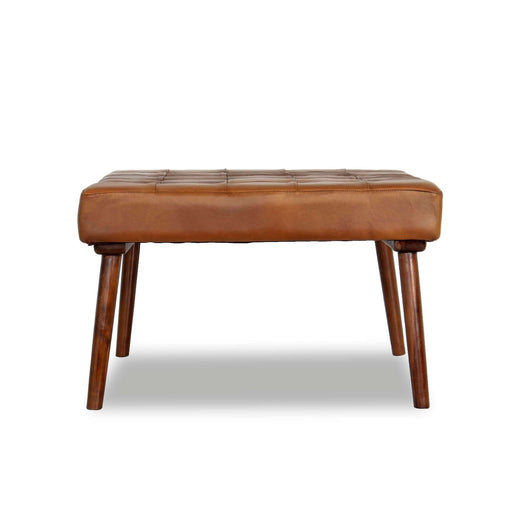 Mark - Tufted Square Genuine Upholstered Ottoman - R&R Furniture Gallery (Fountain Valley, CA)