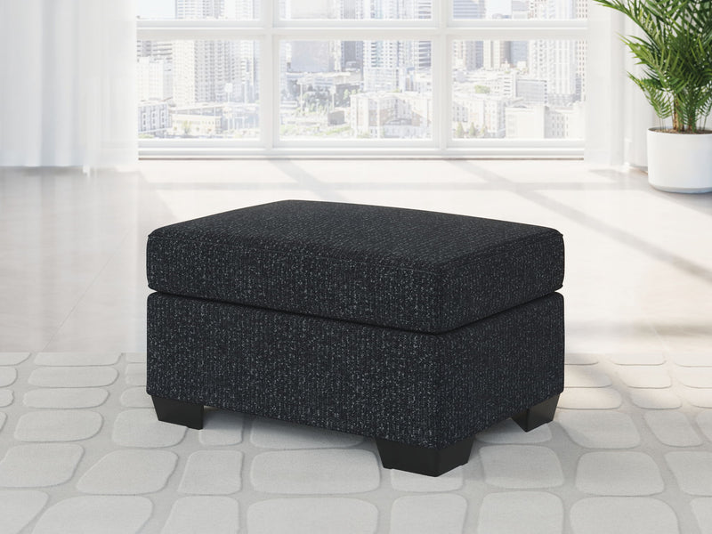 Jasmine Peaks - Ottoman - Coal - R&R Furniture Gallery (Fountain Valley, CA)