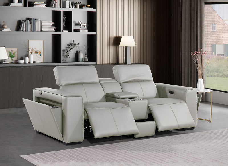1224 - 3-Piece Modular Power Reclining Loveseat In With 2 Power Recliners & Power Headrests - R&R Furniture Gallery (Fountain Valley, CA)