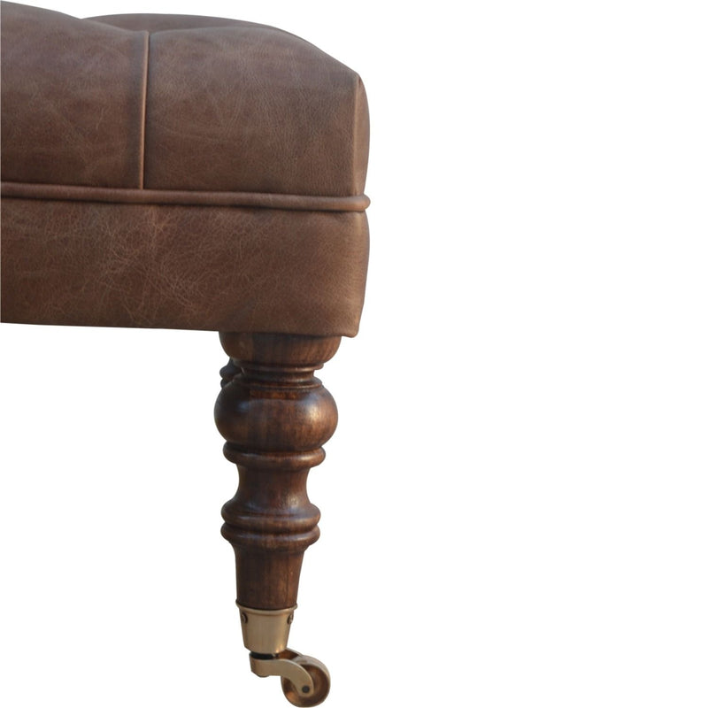 Buffalo - Ottoman With Castor Legs - R&R Furniture Gallery (Fountain Valley, CA)