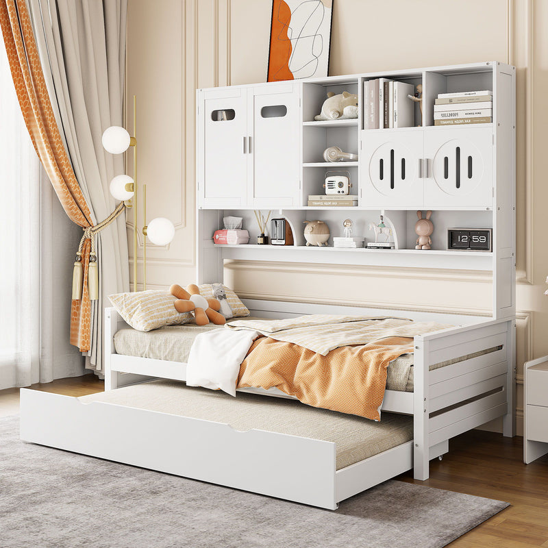 Daybed With All-In-One Cabinet And Shelf - R&R Furniture Gallery (Fountain Valley, CA)