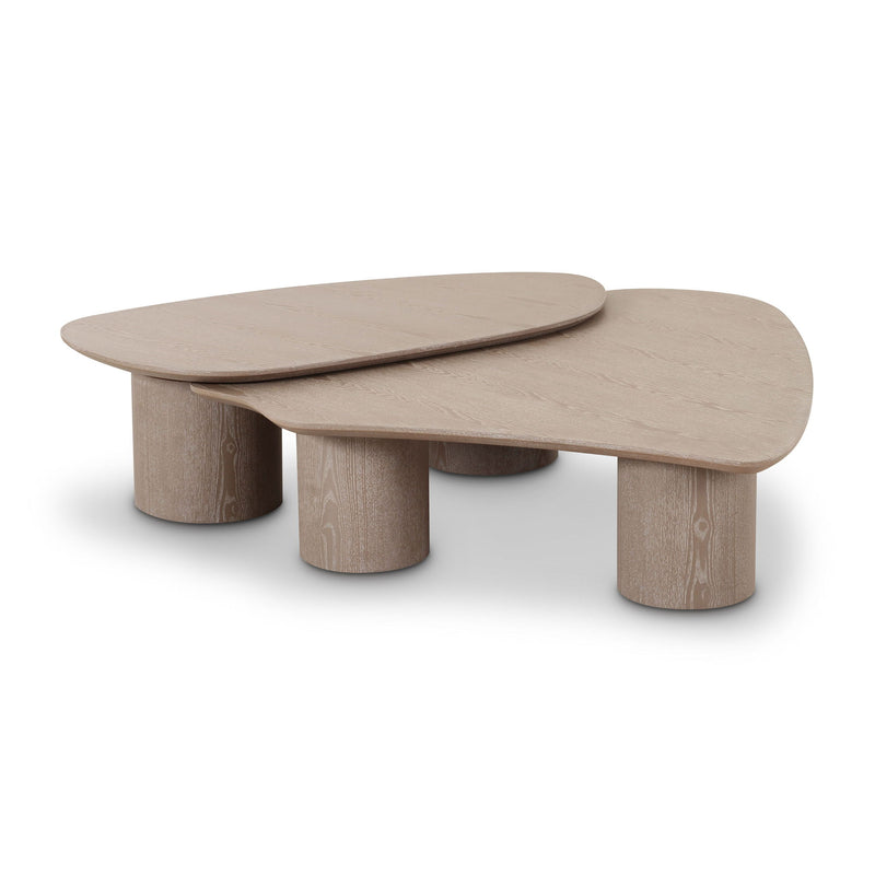 Rhema - Nesting Coffee Table (Set of 2) - Washed Ash - R&R Furniture Gallery (Fountain Valley, CA)