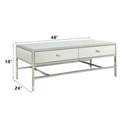 Weigela - Coffee Table - Mirrored & Chrome - R&R Furniture Gallery (Fountain Valley, CA)