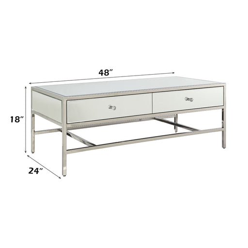 Weigela - Coffee Table - Mirrored & Chrome - R&R Furniture Gallery (Fountain Valley, CA)