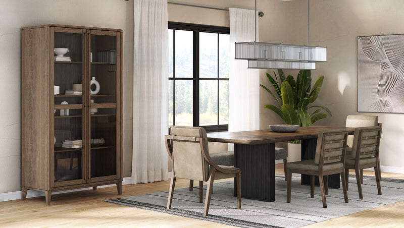 Display Cabinet - Latte / Peppercorn - R&R Furniture Gallery (Fountain Valley, CA)