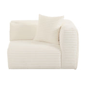 Tarra - Fluffy Oversized Corduroy Modular Corner Chair - R&R Furniture Gallery (Fountain Valley, CA)