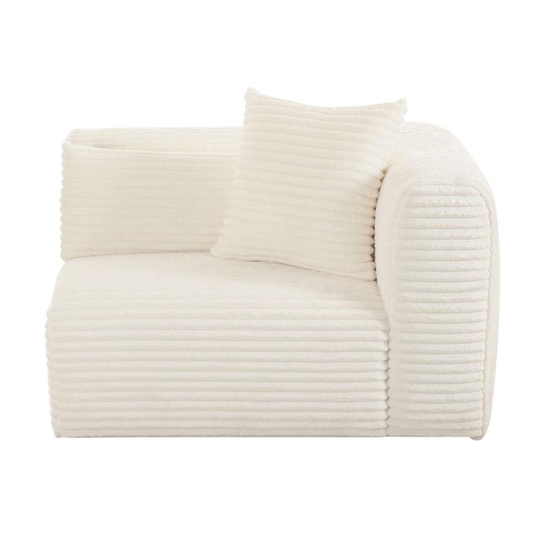Tarra - Fluffy Oversized Corduroy Modular Corner Chair - R&R Furniture Gallery (Fountain Valley, CA)
