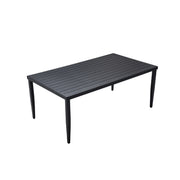 Life Outside outdoor patio dining table with tapered feet and umbrella hole, perfect for outdoor dining and entertaining.