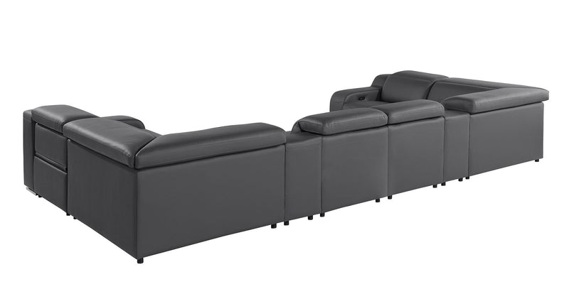 1116 - 8-Piece U-Shaped Sectional Sofa In With 2 Power Recliners & Power Headrests