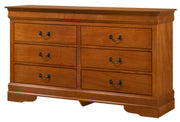 Elegant Louis Phillipe traditional dresser by Glory Furniture with classic wooden design and multiple drawers.