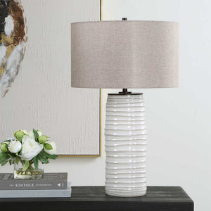 Barat - Ceramic Table Lamp - White