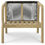Palmetto - Outdoor Conversation Chair (Set of 2) - Stone Gray - R&R Furniture Gallery (Fountain Valley, CA)