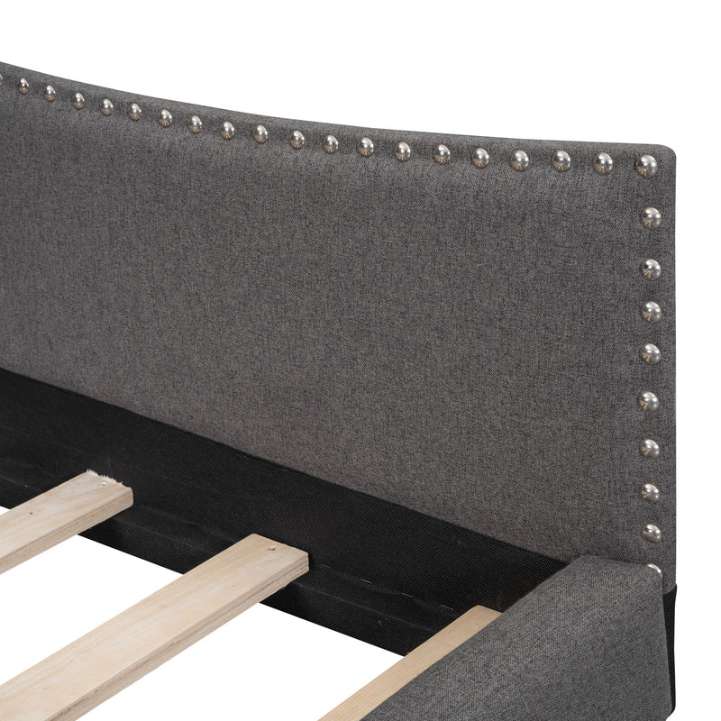 Upholstered Daybed With Headboard And Armrest, Support Legs - R&R Furniture Gallery (Fountain Valley, CA)