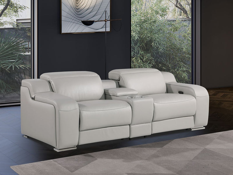 1116 - 3-Piece Modular Power Reclining Console Loveseat In With 2 Power Recliners & Power Headrests - R&R Furniture Gallery (Fountain Valley, CA)