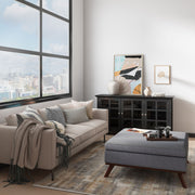 Owen - Square Coffee Table Storage Ottoman - Slate Gray - R&R Furniture Gallery (Fountain Valley, CA)