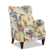 Paradise - Upholstered Arm Chair Floral Printed On Cotton - Off-White - R&R Furniture Gallery (Fountain Valley, CA)