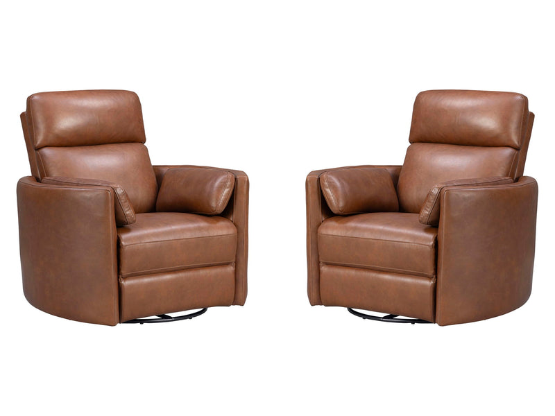 Parker Living Radius Power Swivel Glider Recliner chair set with plush upholstery and modern design, featuring swivel and recline functions.