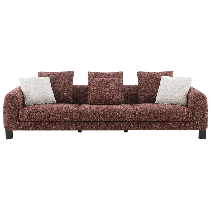 Mardi - Sofa With 6 Pillows - Maroon Tweed - R&R Furniture Gallery (Fountain Valley, CA)
