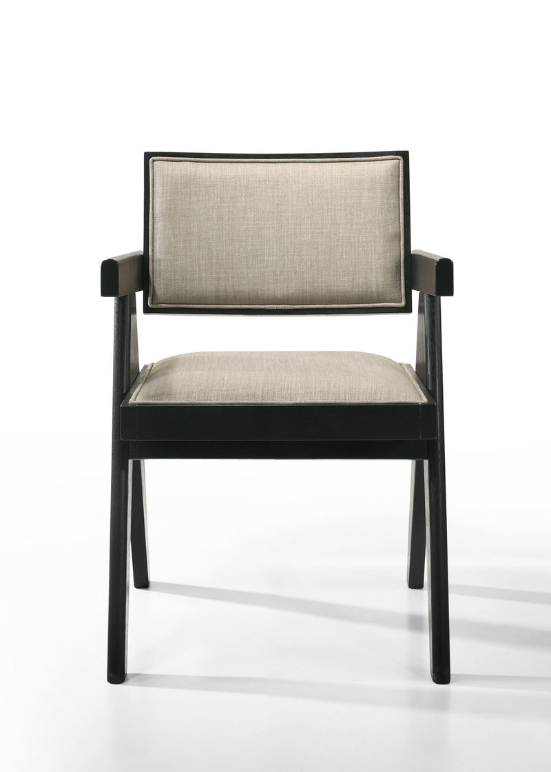 Jasper - 3 Piece Arm Chairs And Console Table (Set of 3) - Ebony Black - R&R Furniture Gallery (Fountain Valley, CA)