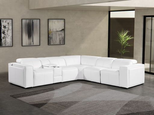 1224 - 6-Piece L-Shaped Sectional Sofa In With 3 Power Recliners & Power Headrests - R&R Furniture Gallery (Fountain Valley, CA)