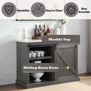 Gauri - Kitchen Island - Marble Top Top & Gray Oak - R&R Furniture Gallery (Fountain Valley, CA)